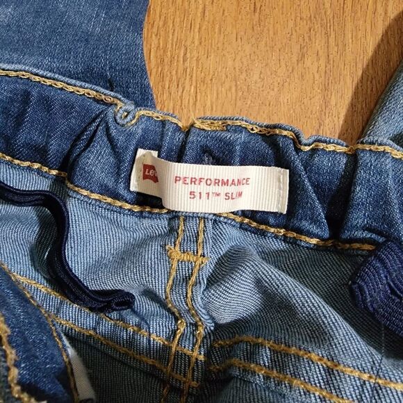 Levi's 511 Slim Boys Denim Jeans Pants Blue Medium Wash Size 5 Years - Picture 7 of 7